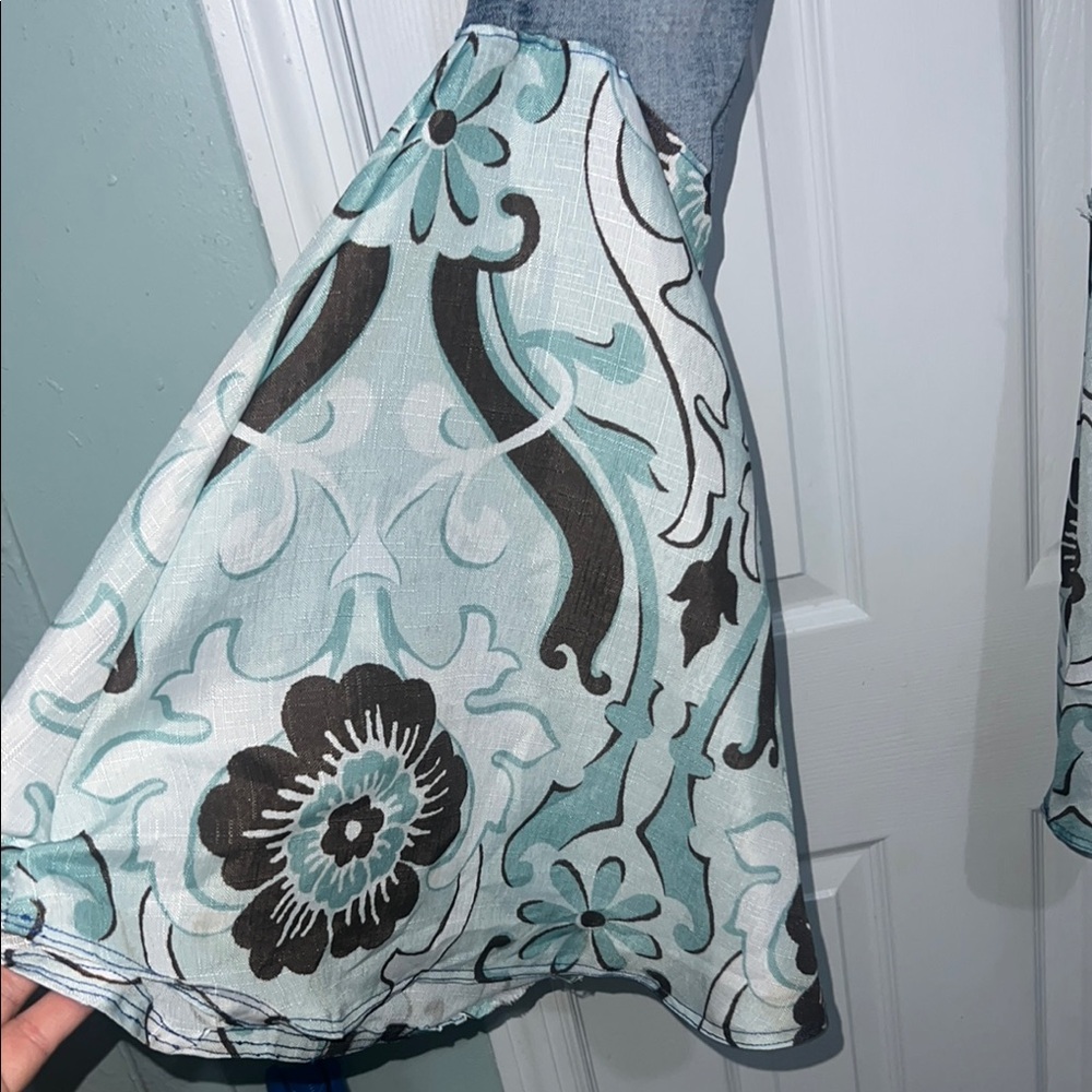 YMI Blue Floral Flare Jeans - Picture 2 of 9